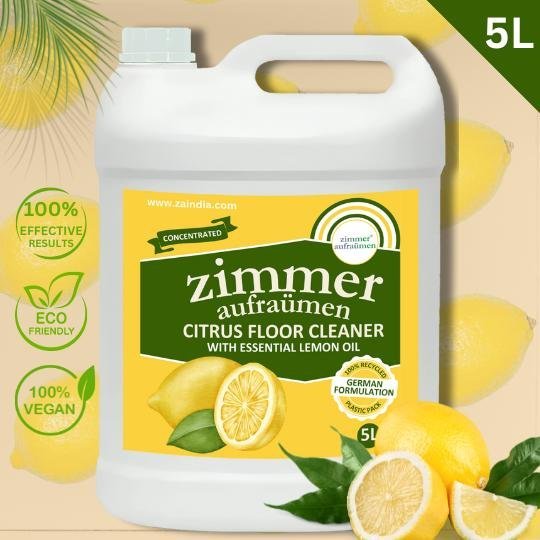 Floor Cleaner Concentrate with Lemon Oil-5L | Grem-Killing Formula