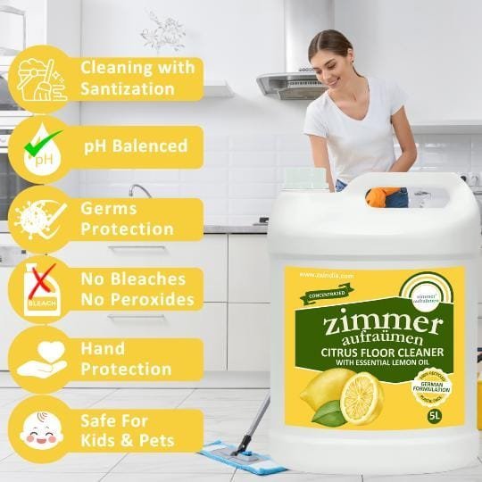Floor Cleaner Concentrate with Lemon Oil-5L | Grem-Killing Formula - Image 2