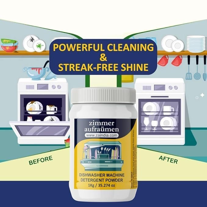 Automatic Machine Dishwasher Detergent Powder (1Kg) | Deep Clean - Image 2