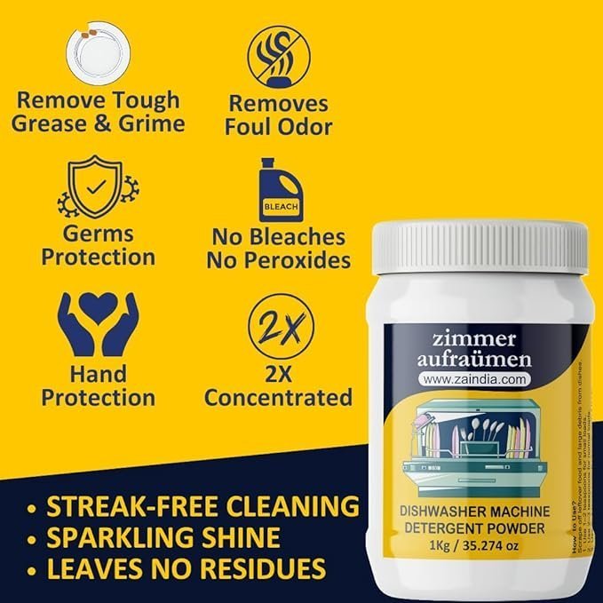 Automatic Machine Dishwasher Detergent Powder (1Kg) | Deep Clean - Image 3