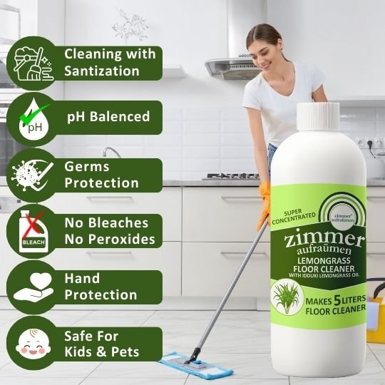 Super Concentrated Floor Cleaner Lemongrass (450 ml makes 5L Cleaner) - Image 2