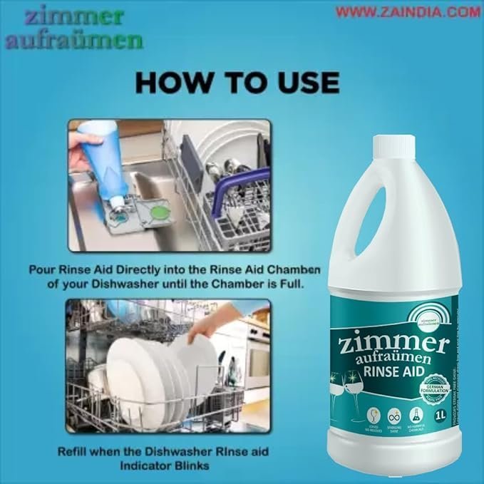 Machine Dishwasher Detergent Powder (1Kg) & Rinse Aid (1L) | Deep Clean - Image 6