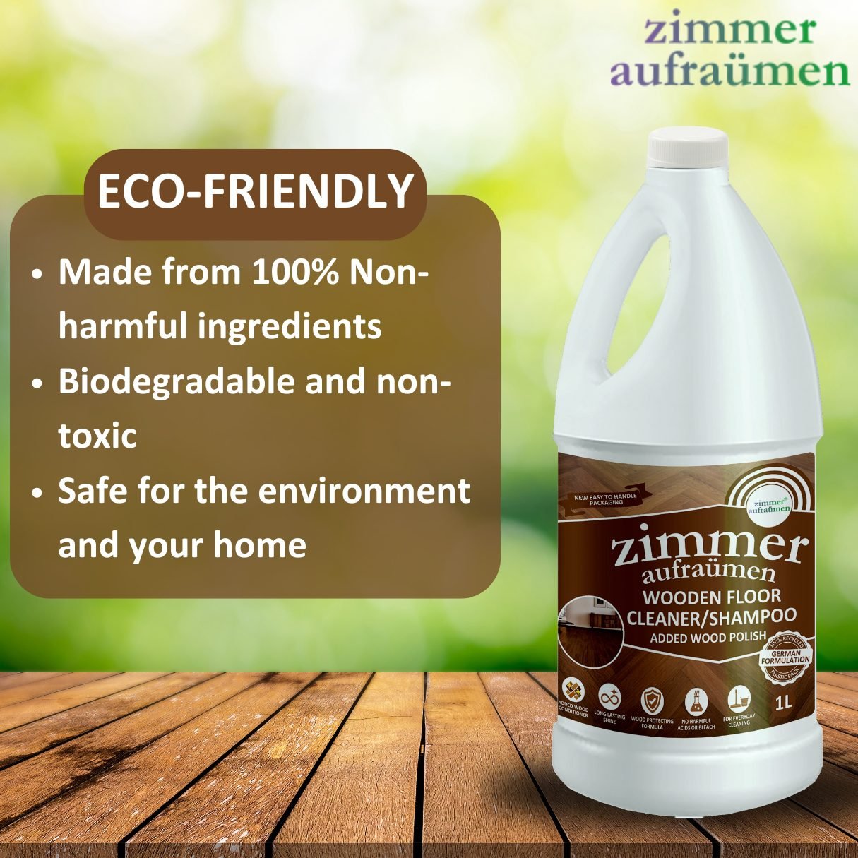 Wooden/Wood Floor Cleaner (Concentrated) - 1L & Wood Polish Spray - 500 ml - Image 6
