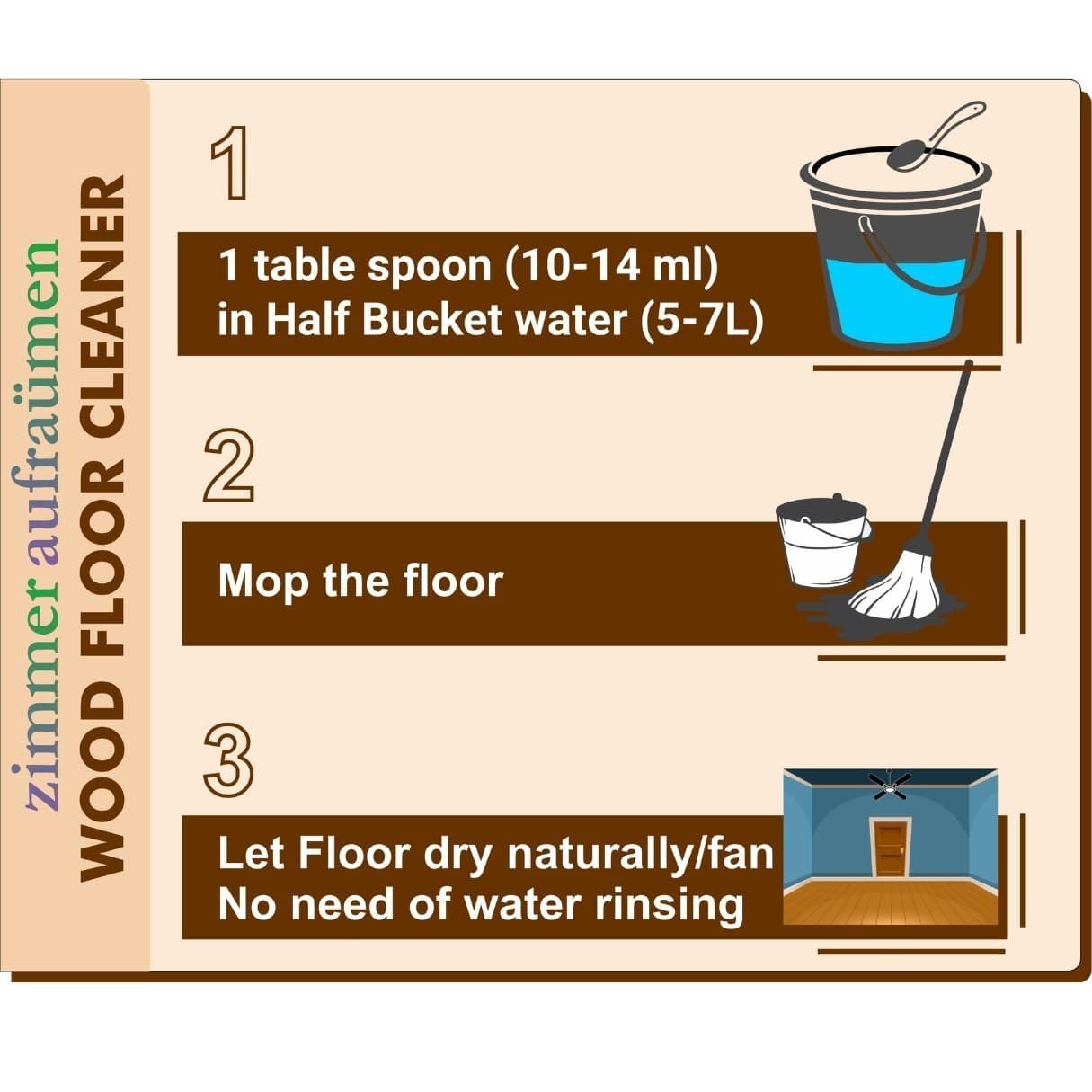 Wooden/ Wood Powerful Floor Cleaner (1L) Ultra Thick & Concentrated - Image 5