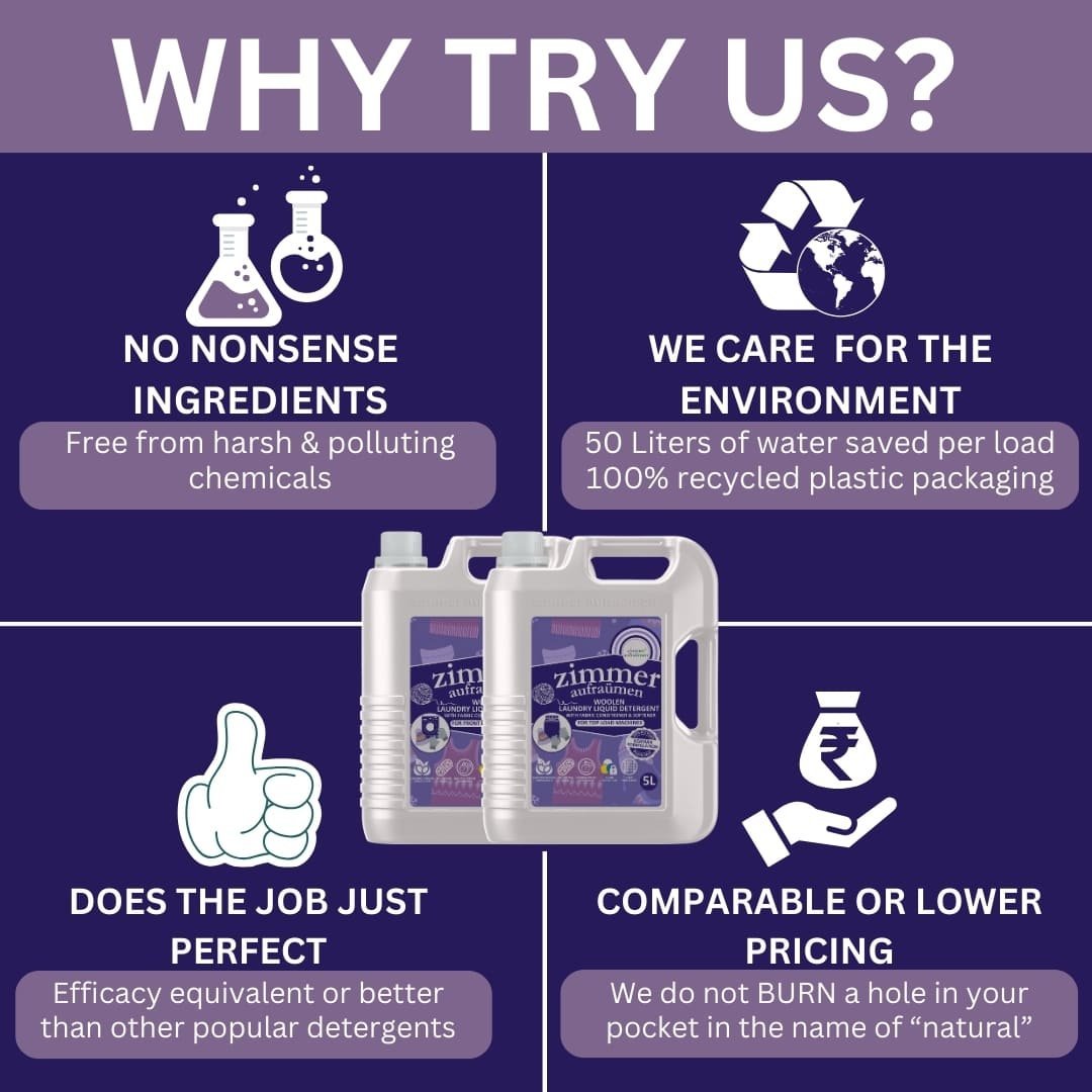 Liquid Detergent For Woolen, Silk, Chiffon (5L) For Front Load Machine - Image 2