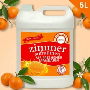 Zimmer Aufraumen Commercial Room Freshener 5 Litre (Mandarin Orange) – Ready-to-Use, Eco-Friendly Liquid for Hotels & Offices