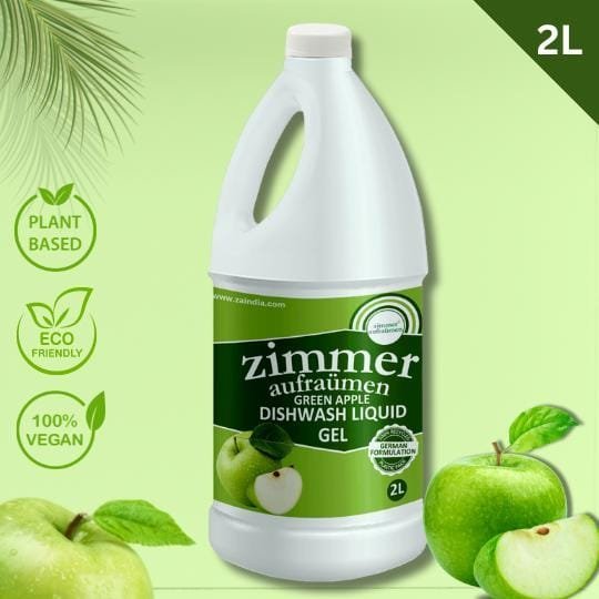 Dishwash Liquid Gel- Green Apple Fragrance- 2L (With Power of Neem )
