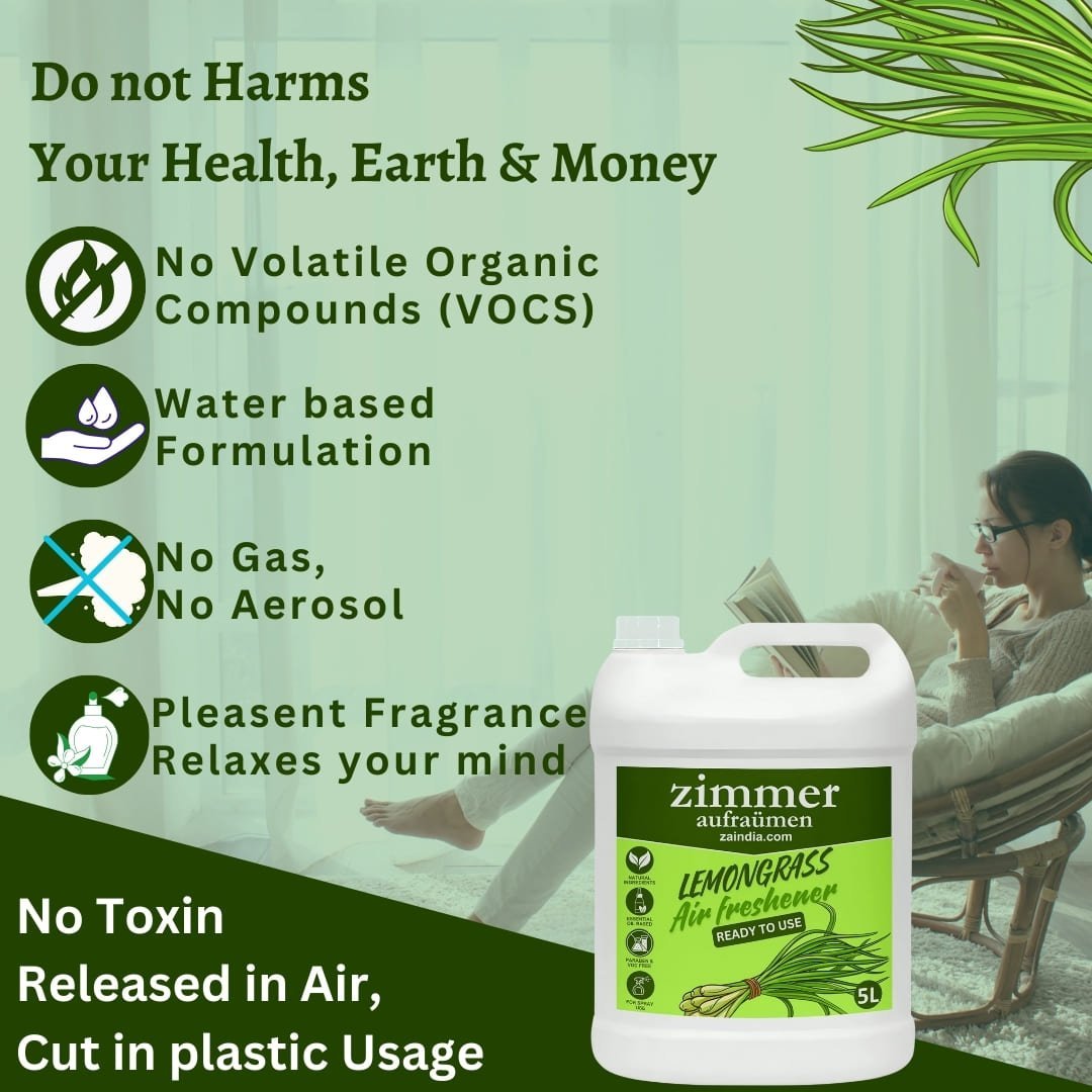 Natural Air Freshener - Idukki Lemongrass 5 L (Ready To Use) |Refill - Image 4