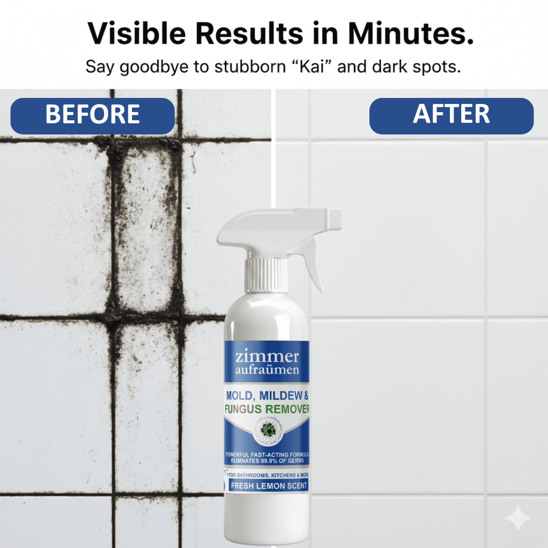 Mold, Mildew & Fungus Remover Spray 500 ml - Fast-Acting Kai (Algae/Moss) Cleaner for Bathrooms & Kitchens - Eliminates 99.9% Germs - Fresh Lemon Scent - Image 6
