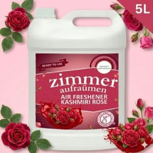 Zimmer Aufraumen Commercial Room Freshener 5 Litre (Kashmiri Rose) – Ready-to-Use, Eco-Friendly Liquid for Hotels & Offices