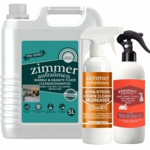 Zimmer Aufraumen Natural Herbal Marble & Granite Floor Cleaner 5L + Kitchen Cleaner Spray + Sofa-Carpet Spot Remover